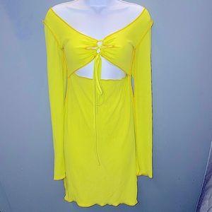 Lime bodycon longsleeve dress NWT sz 8